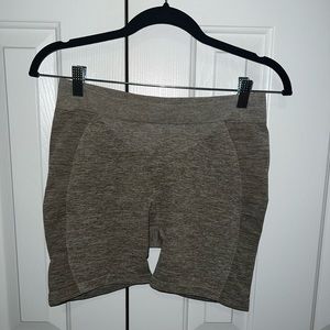 Green workout shorts